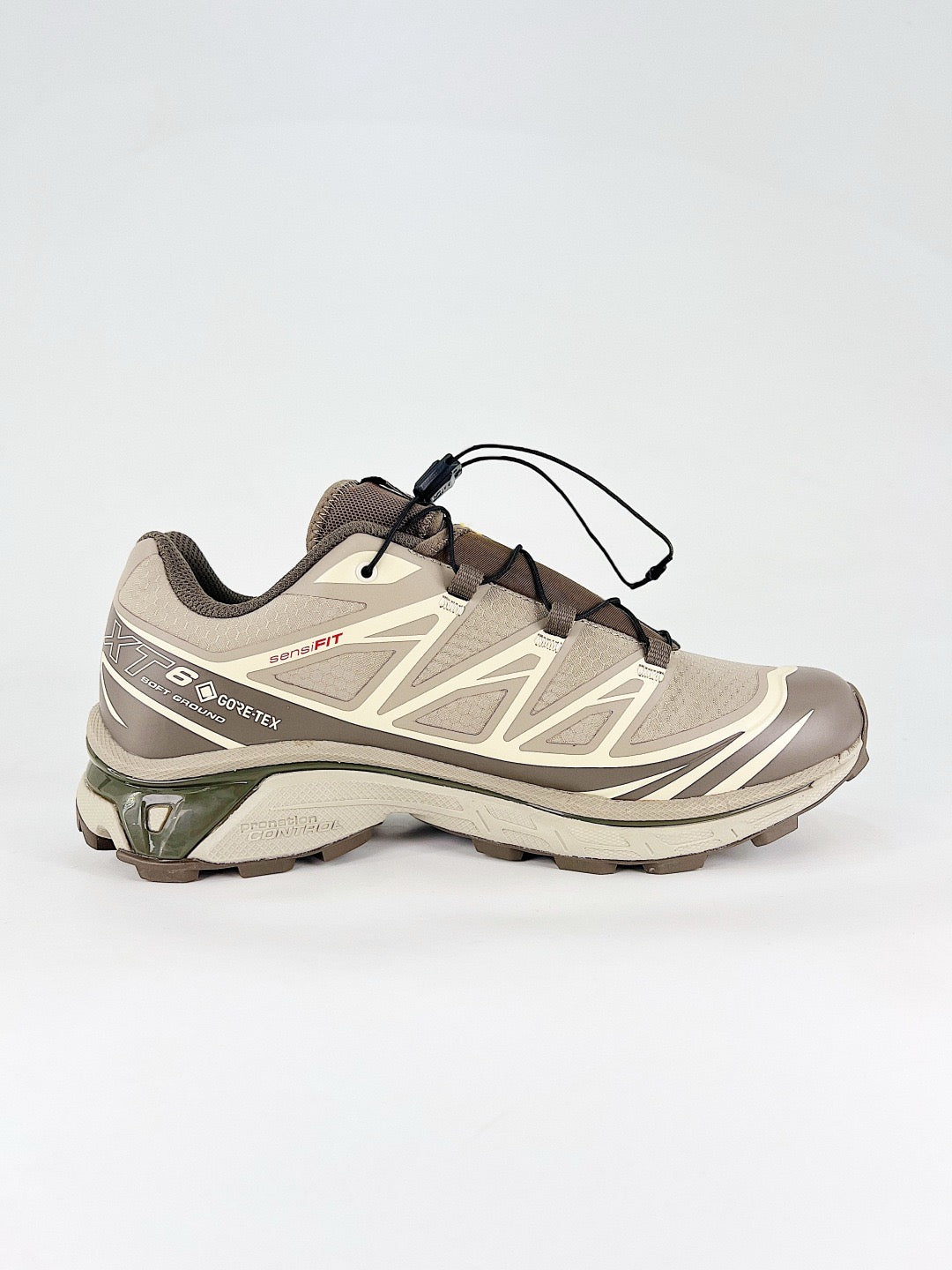 Salomon XT-6 GTX Sneakers Khaki Taupe Gore-Tex Waterproof Trail Shoes Unisex