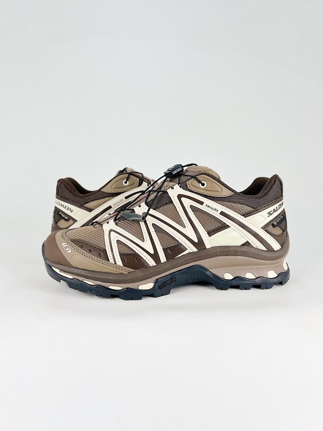 Salomon XT-Quest GTX ATHR Sneakers Brown Cream Waterproof Hiking Shoes Unisex
