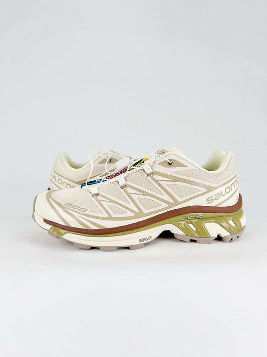Salomon XT-6 S-LAB Sneakers Cream Olive Trail Running Shoes Unisex