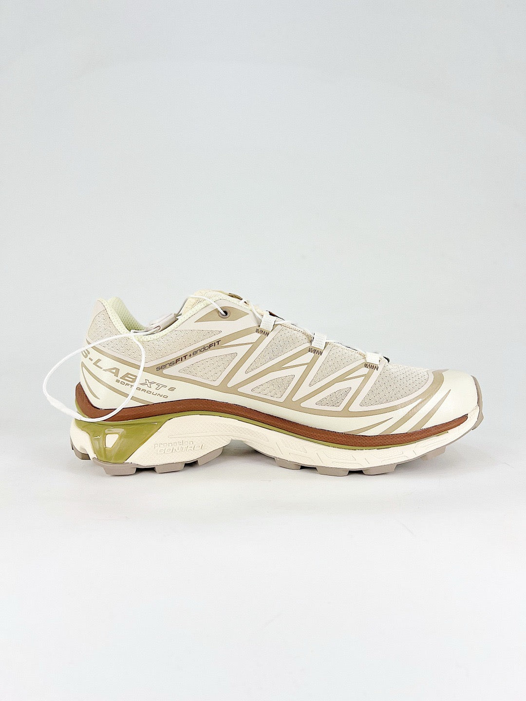 Salomon XT-6 S-LAB Sneakers Cream Olive Trail Running Shoes Unisex