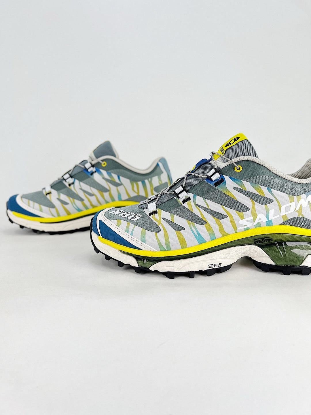 Salomon XT-6 S-LAB Sneaker White Green Blue Yellow Trail Shoes Unisex