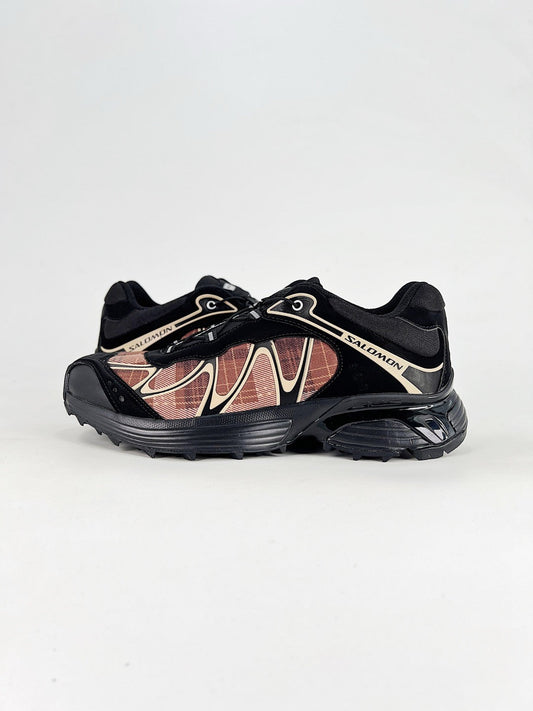 Salomon XT-6 Advanced Sneaker Black Brown Plaid Trail Shoes Unisex