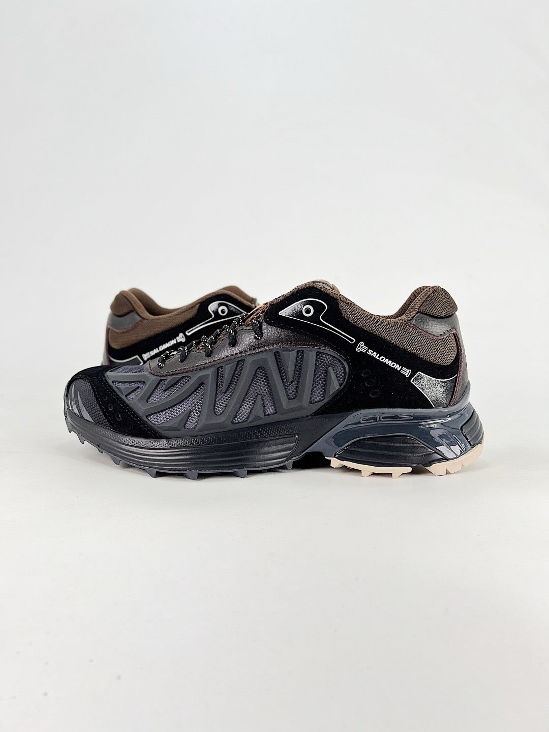 Salomon XT-6 Advanced Sneaker Black Dark Brown Trail Shoes Unisex