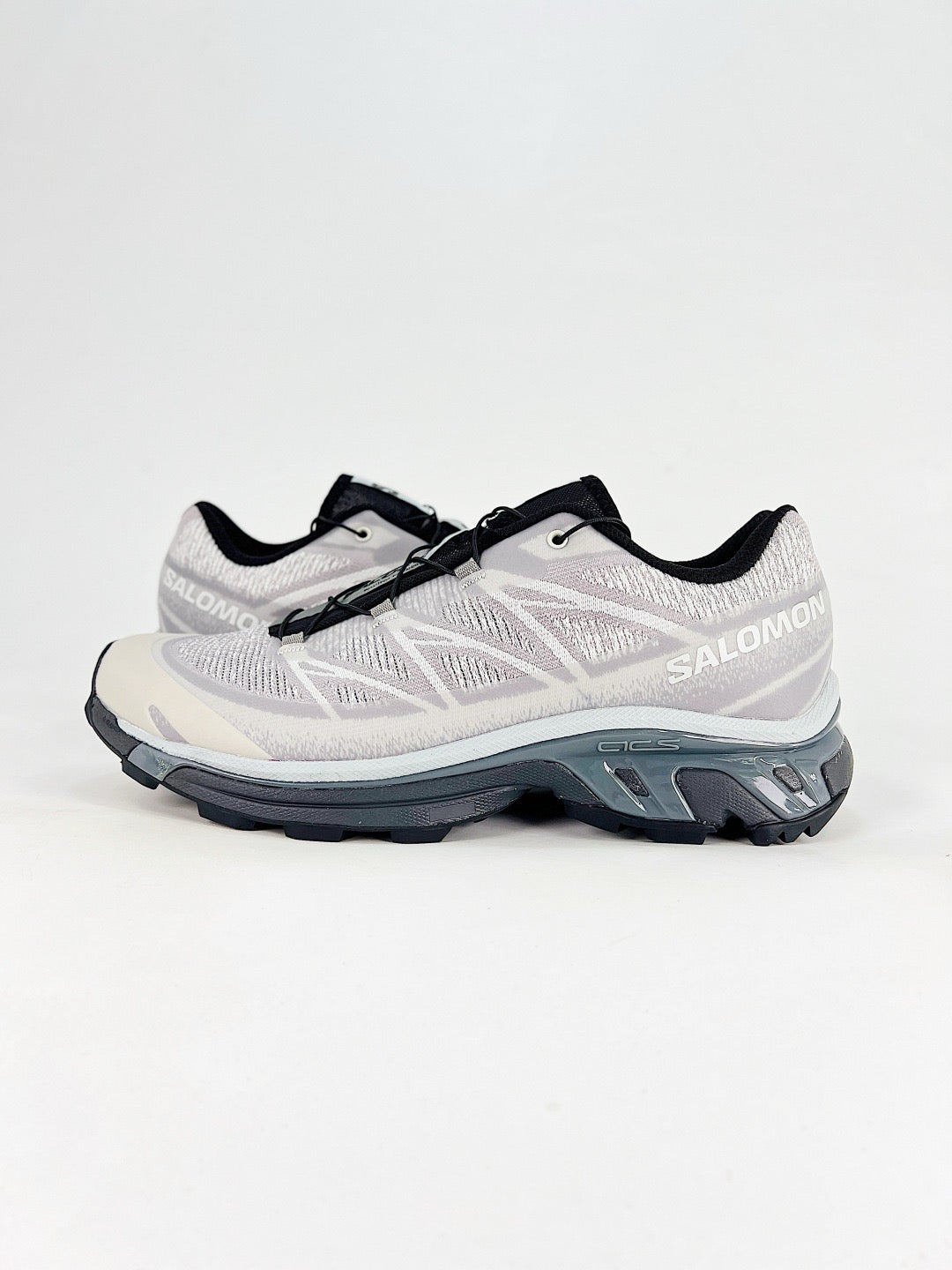 Salomon XT-6 S-LAB Sneaker Light Grey White Knit Trail Shoes Unisex