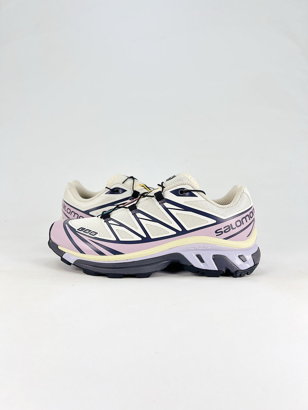 Salomon XT-6 S-LAB Sneaker Cream Pink Purple Trail Shoes Unisex