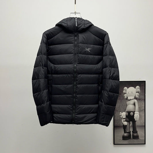 Arc'teryx Hooded Down Jacket | Winter Puffer Jacket Black
