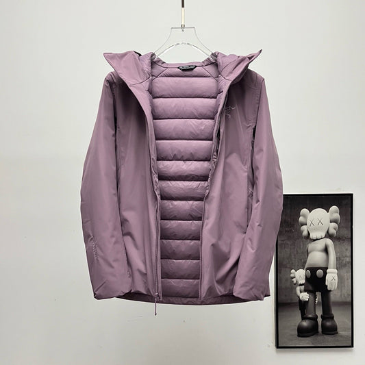 Arc'teryx Hooded Down Jacket | Winter Insulated Jacket Dusty Purple