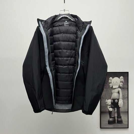 Arc'teryx 3-in-1 Hooded Down Jacket | Winter Layering System Black