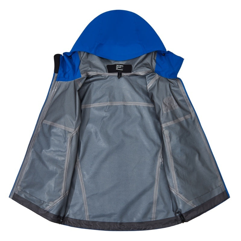 Arc teryx LT BETA Waterproof Hard Shell Hooded Jacket for Skiing Hiking Outdoor Unisex Klein Blue