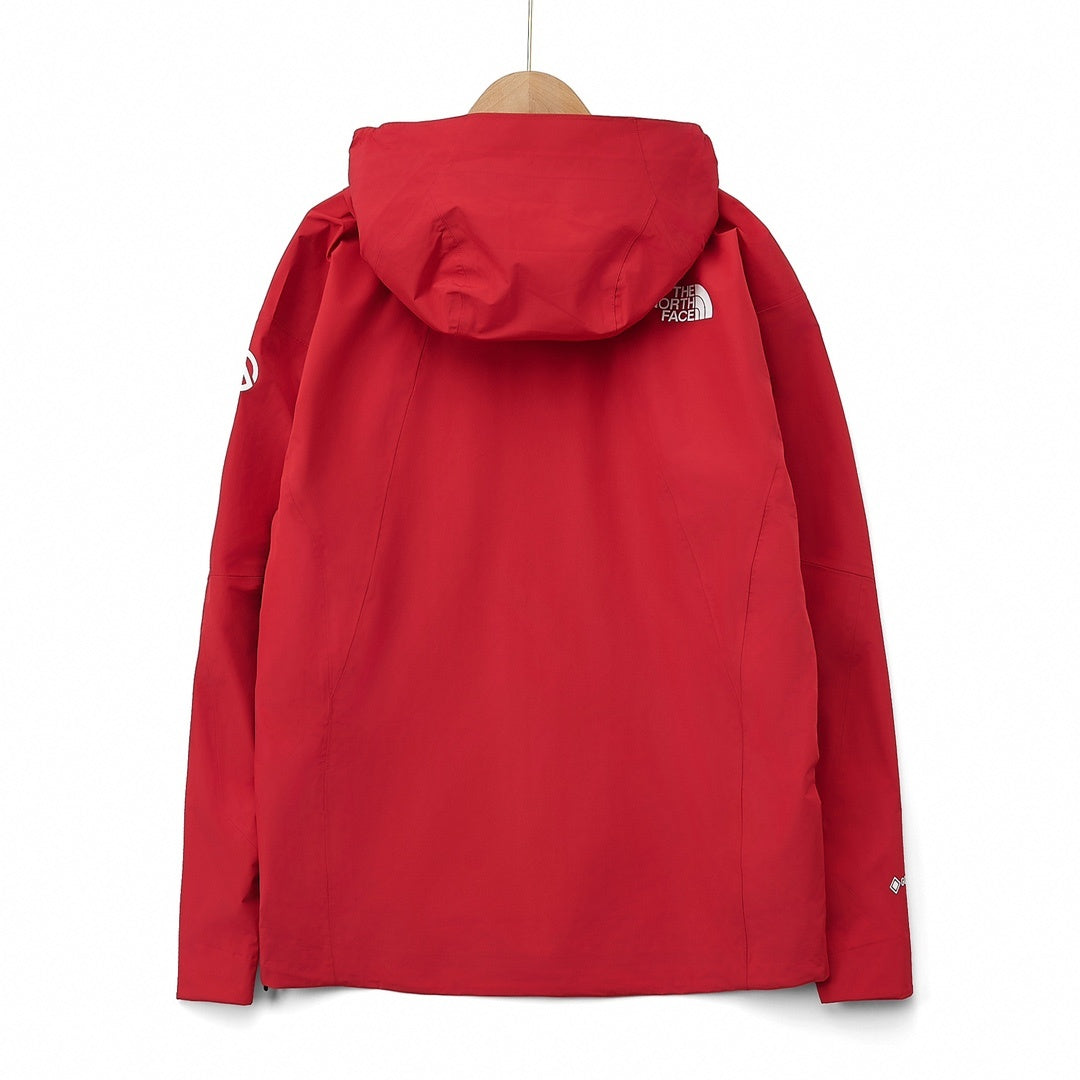 The North Face Summit Series  Hooded Windproof Camping Hiking Jacket Unisex Bright Red