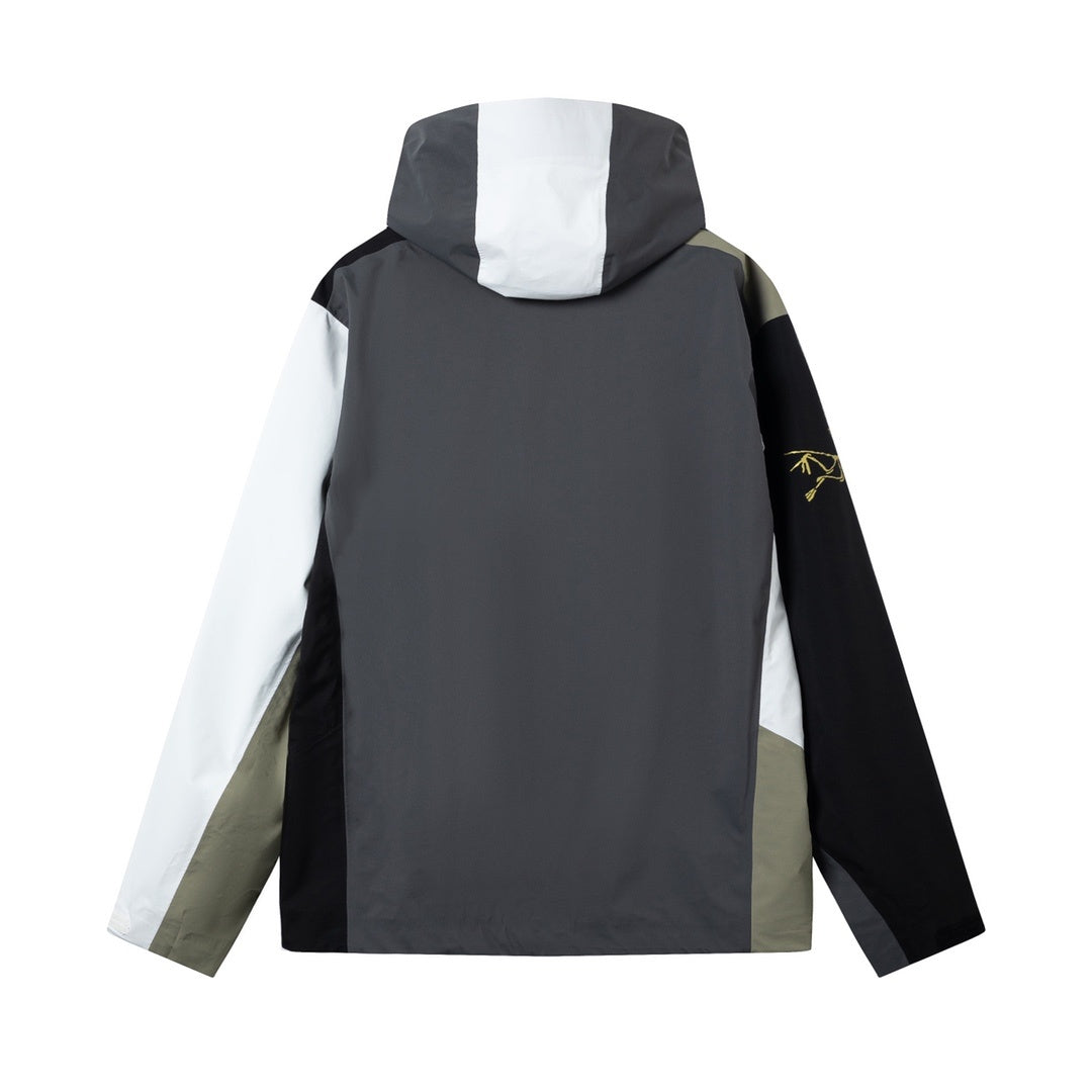 ARC TERYX Style Japan Limited Hardshell Jacket – Waterproof Hooded Outdoor Shell Unisex Multi-Color Block