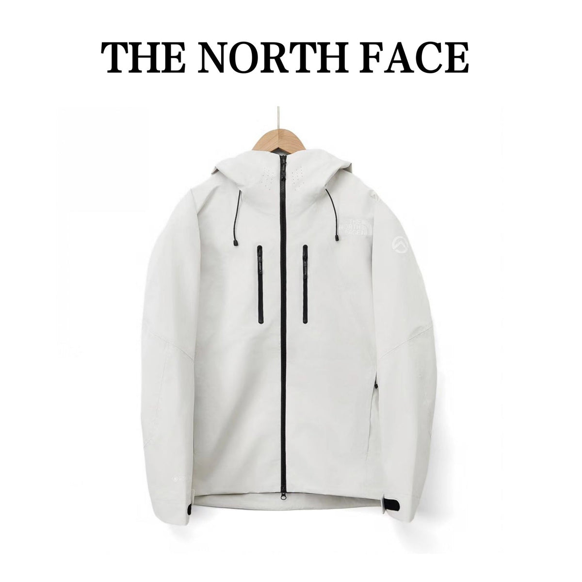 The North Face Summit Series  Hooded Windproof Camping Hiking Jacket Unisex Off White
