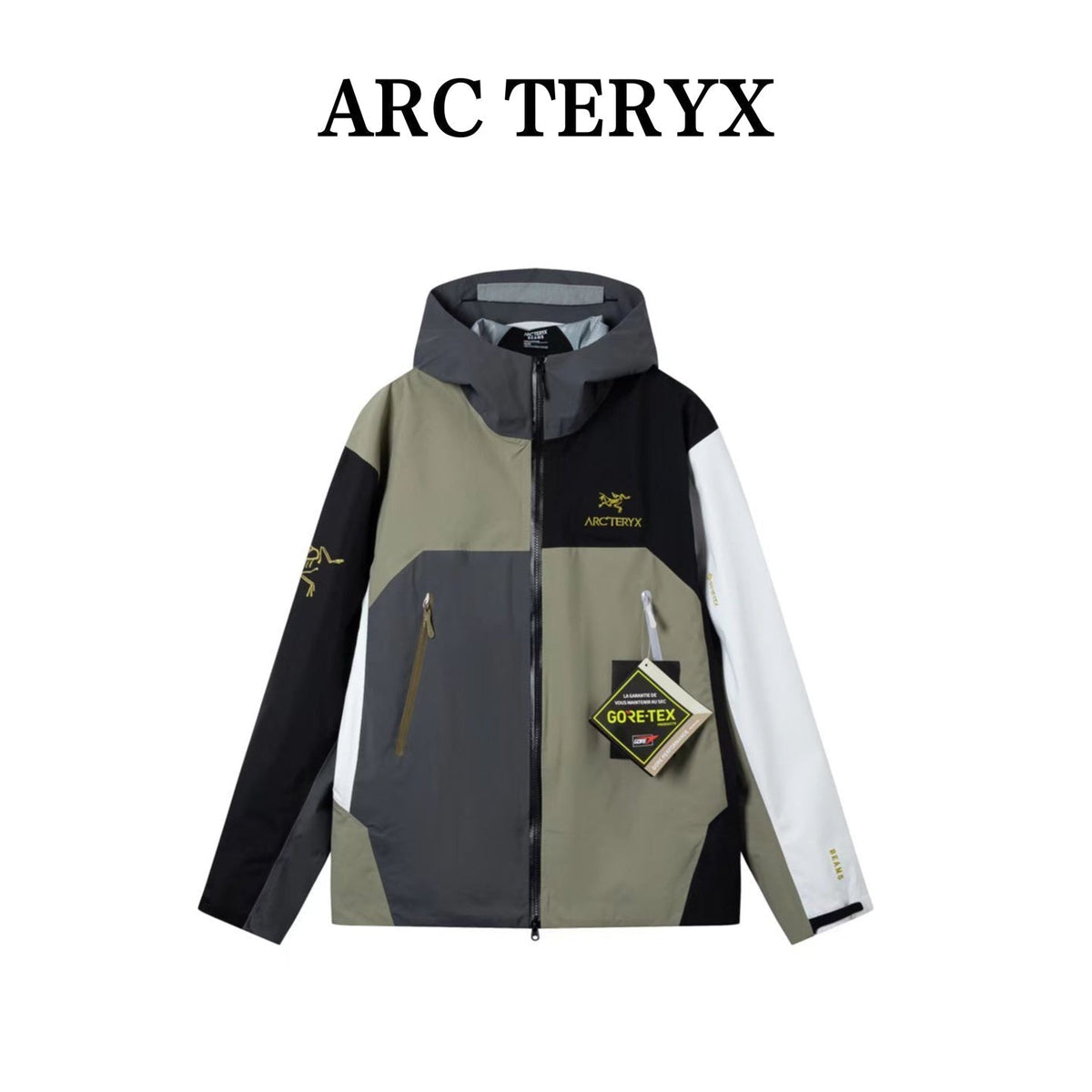 ARC TERYX Style Japan Limited Hardshell Jacket – Waterproof Hooded Outdoor Shell Unisex Multi-Color Block