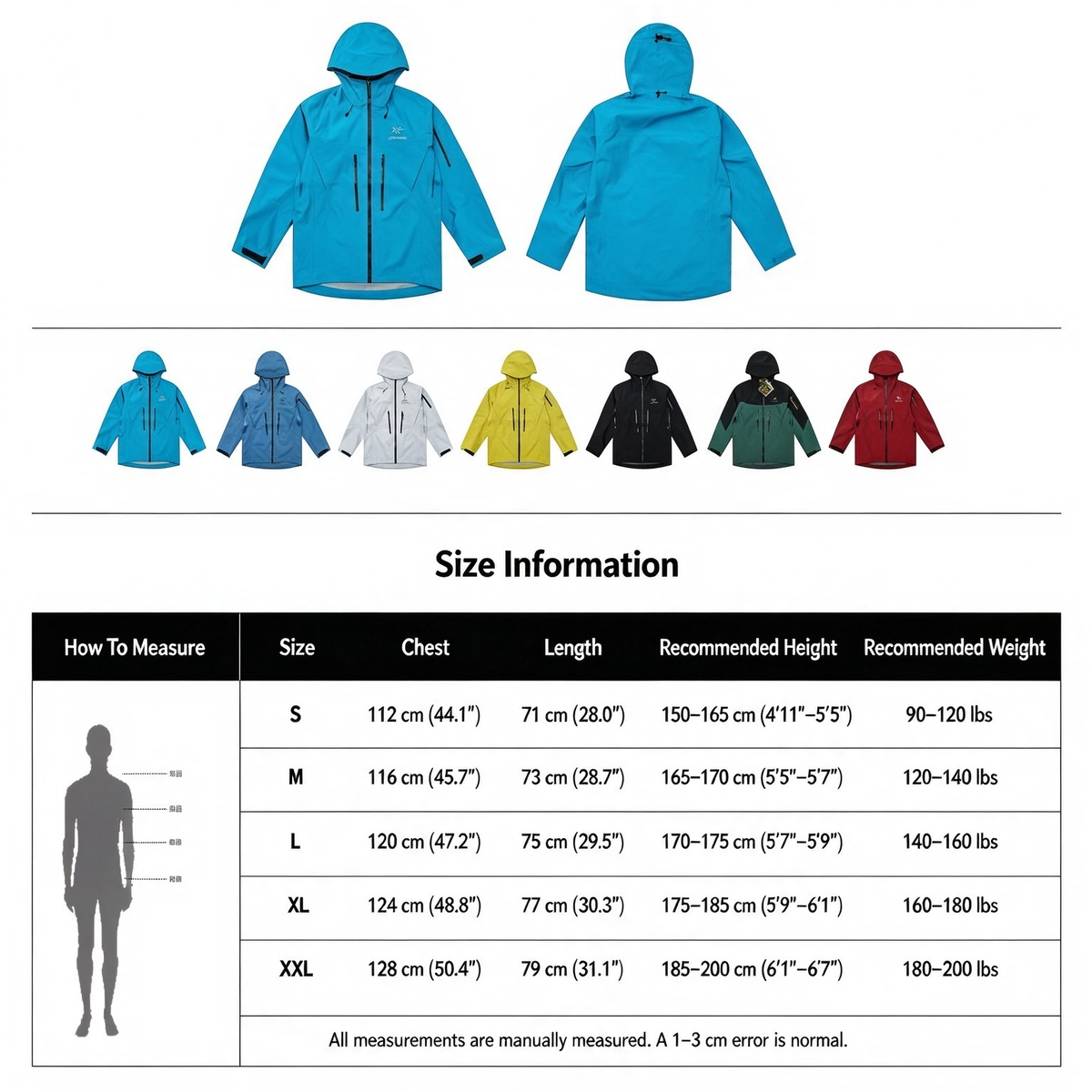 Arc'teryx Alpha SV Gen 6 Waterproof Hard Shell Hooded Jacket for Skiing Hiking Outdoor Unisex Labyrinth