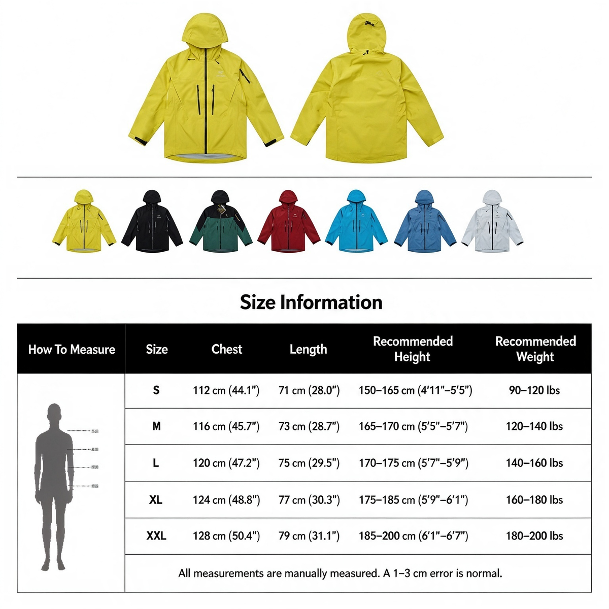 Arc'teryx Alpha SV Gen 6 Waterproof Hard Shell Hooded Jacket for Skiing Hiking Outdoor Unisex Sprint