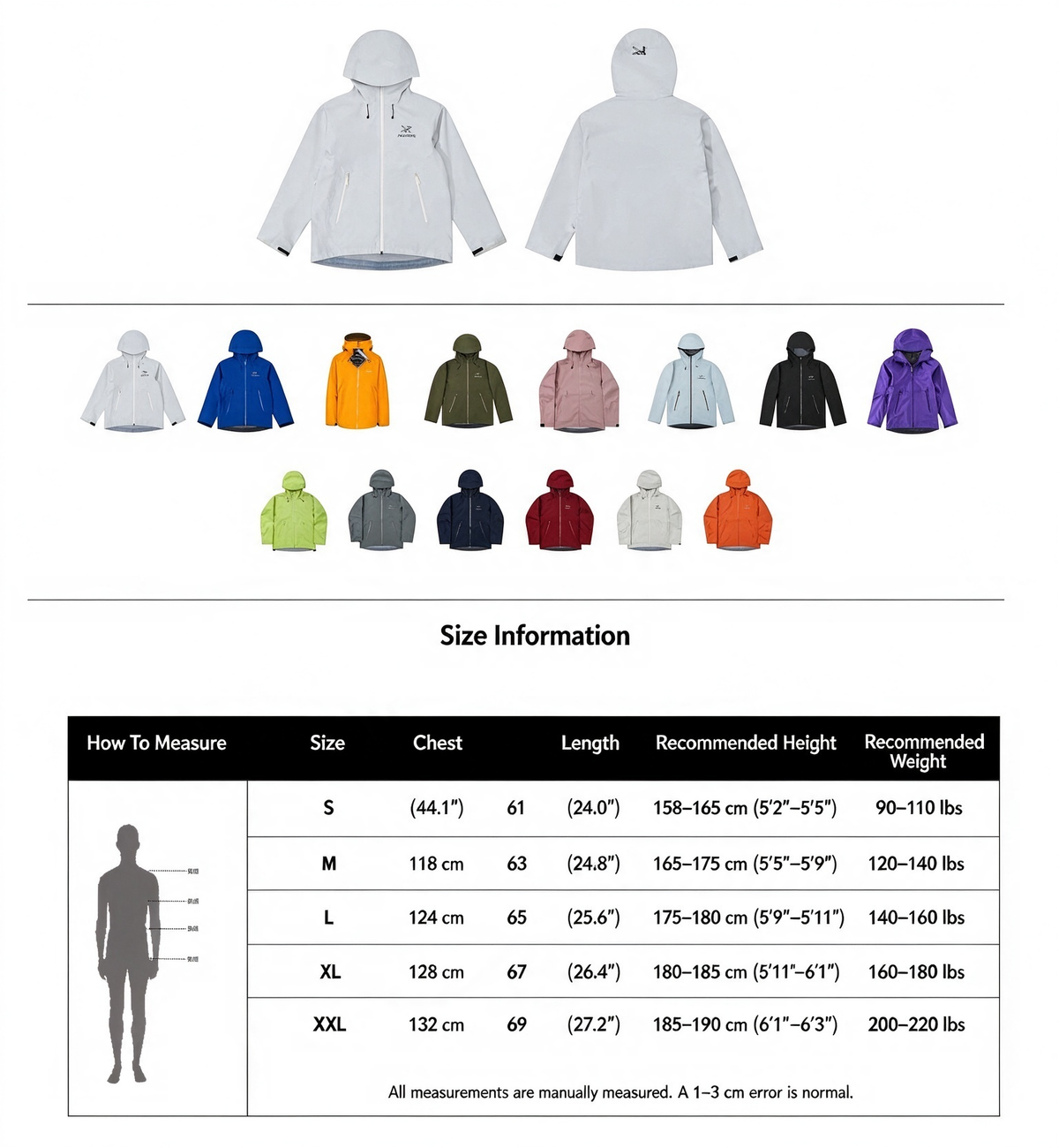 Arc teryx LT BETA Waterproof Hard Shell Hooded Jacket for Skiing Hiking Outdoor Unisex Solitude