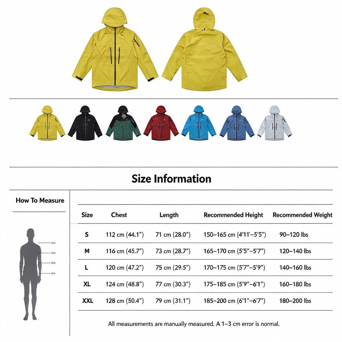 Arc'teryx Alpha SV Gen 6 Waterproof Hard Shell Hooded Jacket for Skiing Hiking Outdoor Unisex Lumina