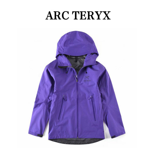 Arc teryx LT BETA Waterproof Hard Shell Hooded Jacket for Skiing Hiking Outdoor Unisex Electric Purple