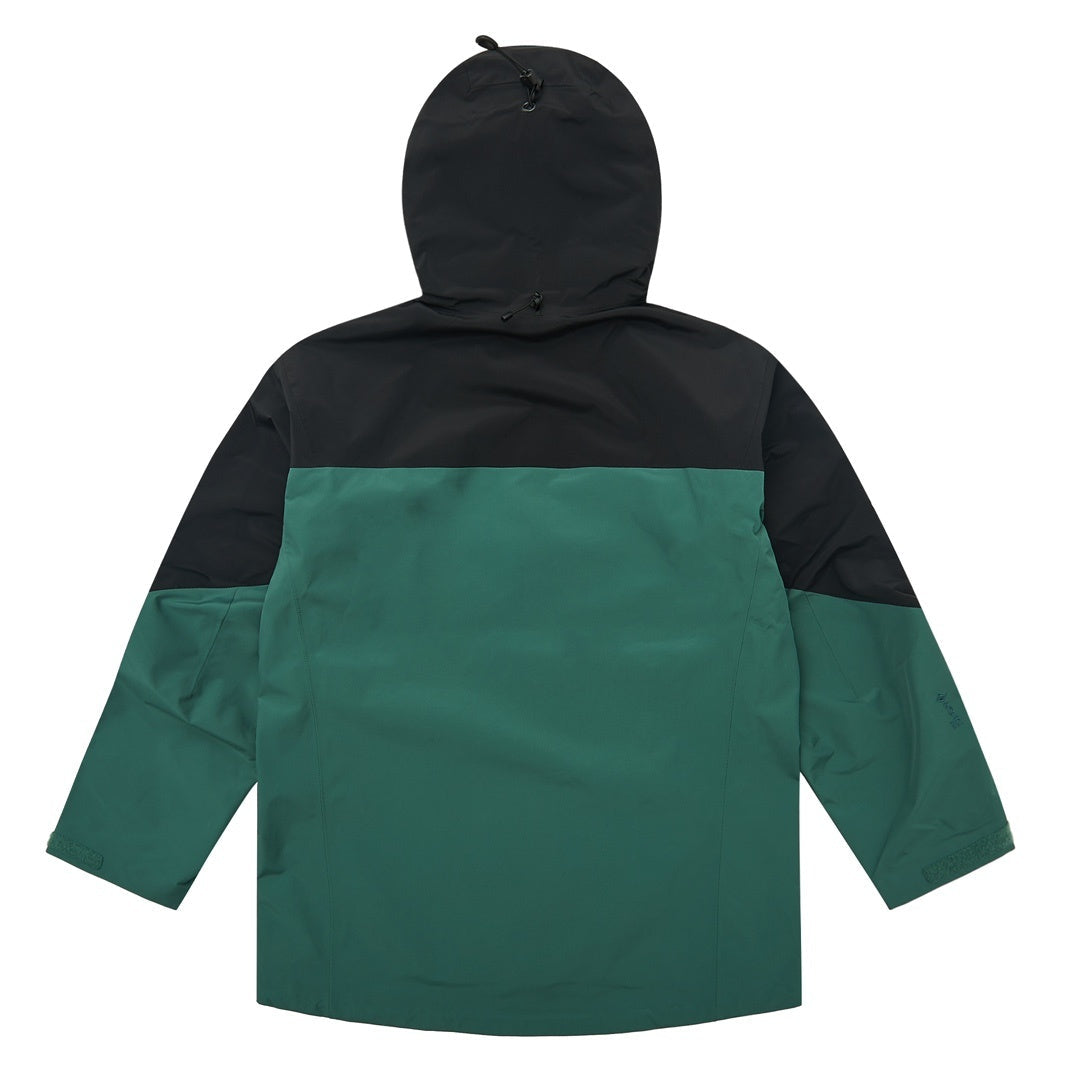 Arc'teryx Alpha SV Gen 6 Waterproof Hard Shell Hooded Jacket for Skiing Hiking Outdoor Unisex Black/Eden