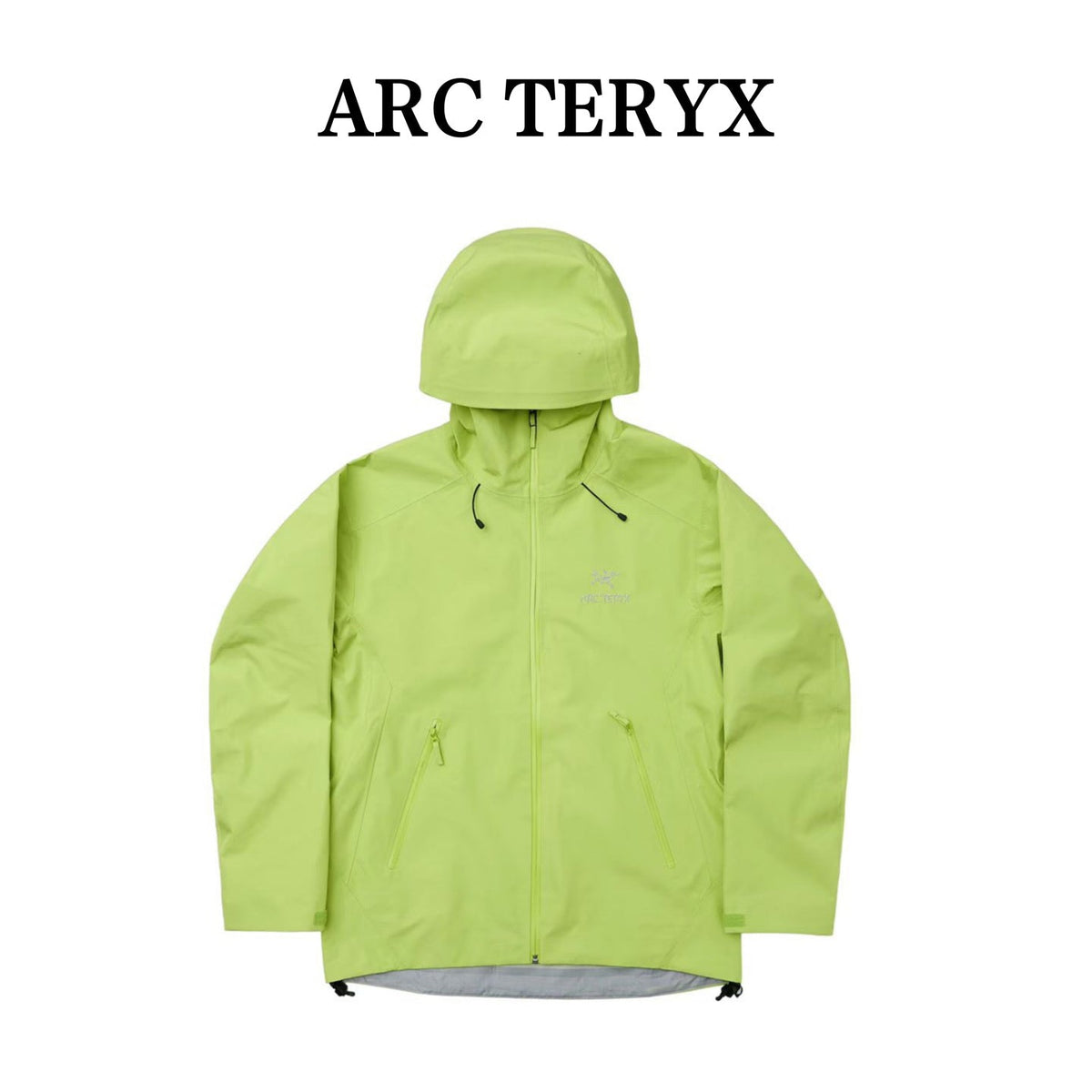 Arc teryx LT BETA Waterproof Hard Shell Hooded Jacket for Skiing Hiking Outdoor Unisex Phosphorescent