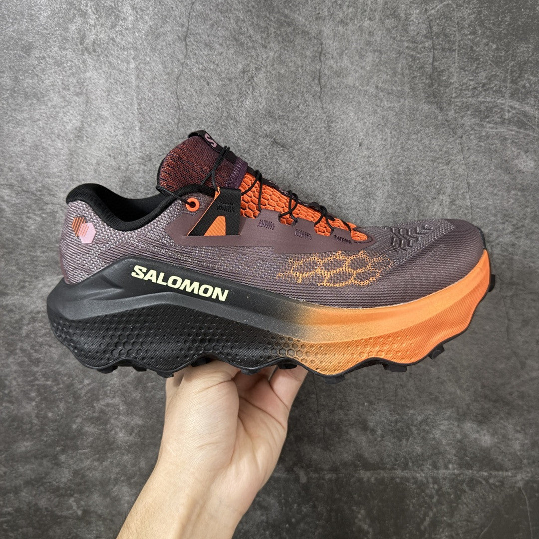Salomon ULTRA GLIDE 4 Unisex Trail Running Shoes Huckleberry/black/ Red Orange