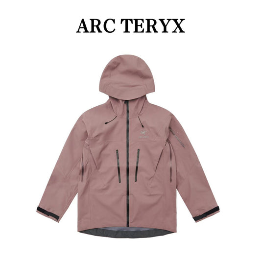 Alpha SV Gen 6 Waterproof Hard Shell Hooded Jacket for Skiing Hiking Outdoor Unisex Dusty Rose