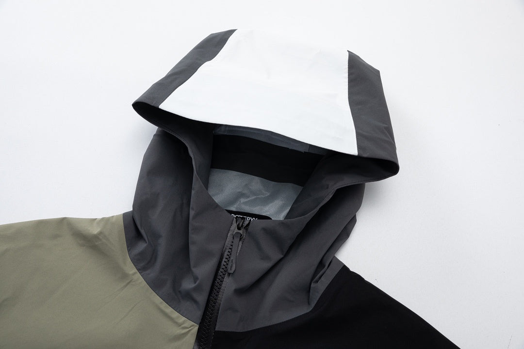 ARC TERYX Style Japan Limited Hardshell Jacket – Waterproof Hooded Outdoor Shell Unisex Multi-Color Block