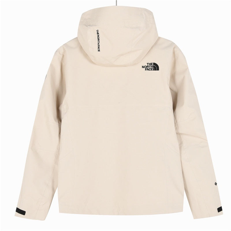 The North Face Summit Series  Hooded Windproof Camping Hiking Jacket Unisex Cream