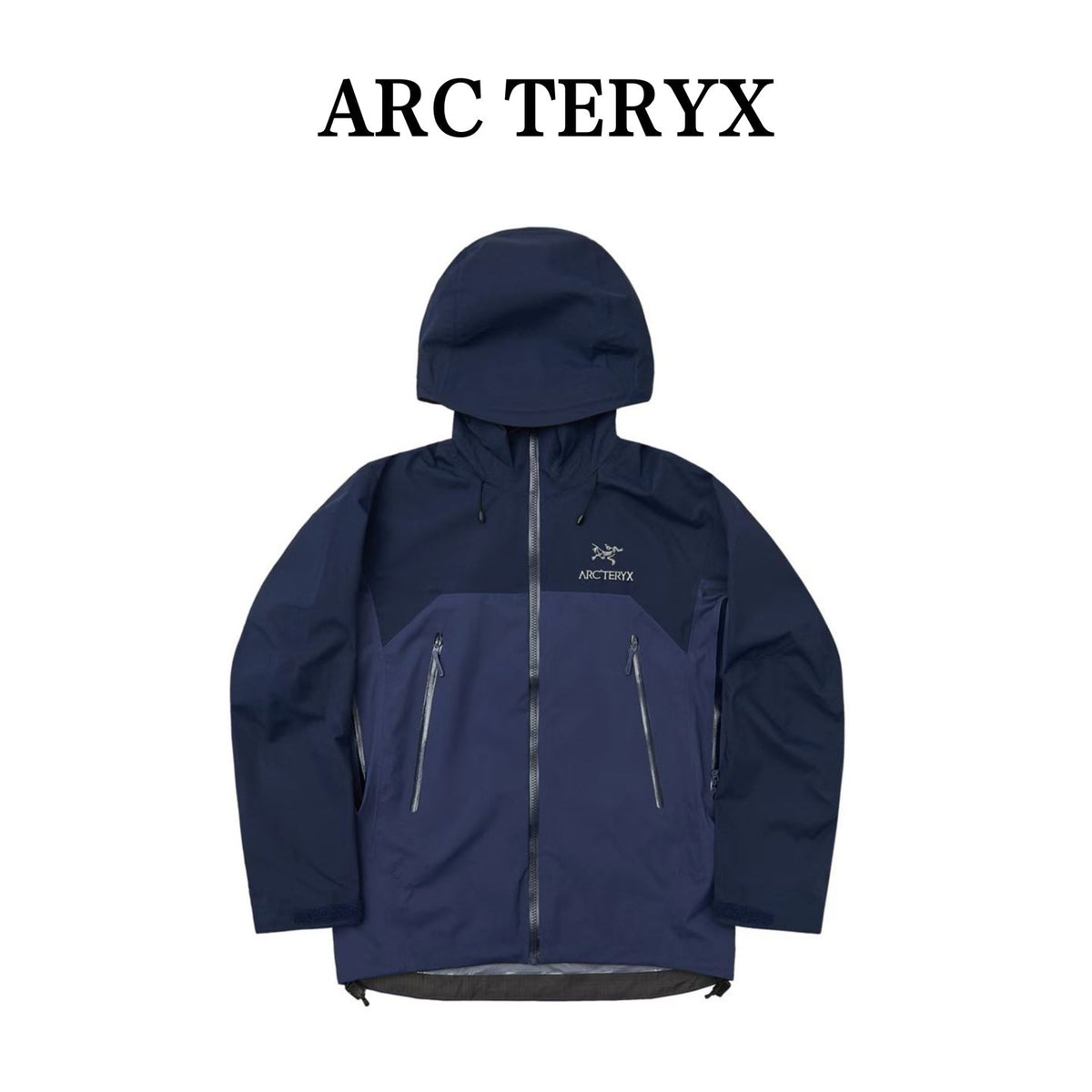 ARC TERYX AR Waterproof & Windproof Outdoor Jacket Shell Jacket Unisex Navy Two-Tone