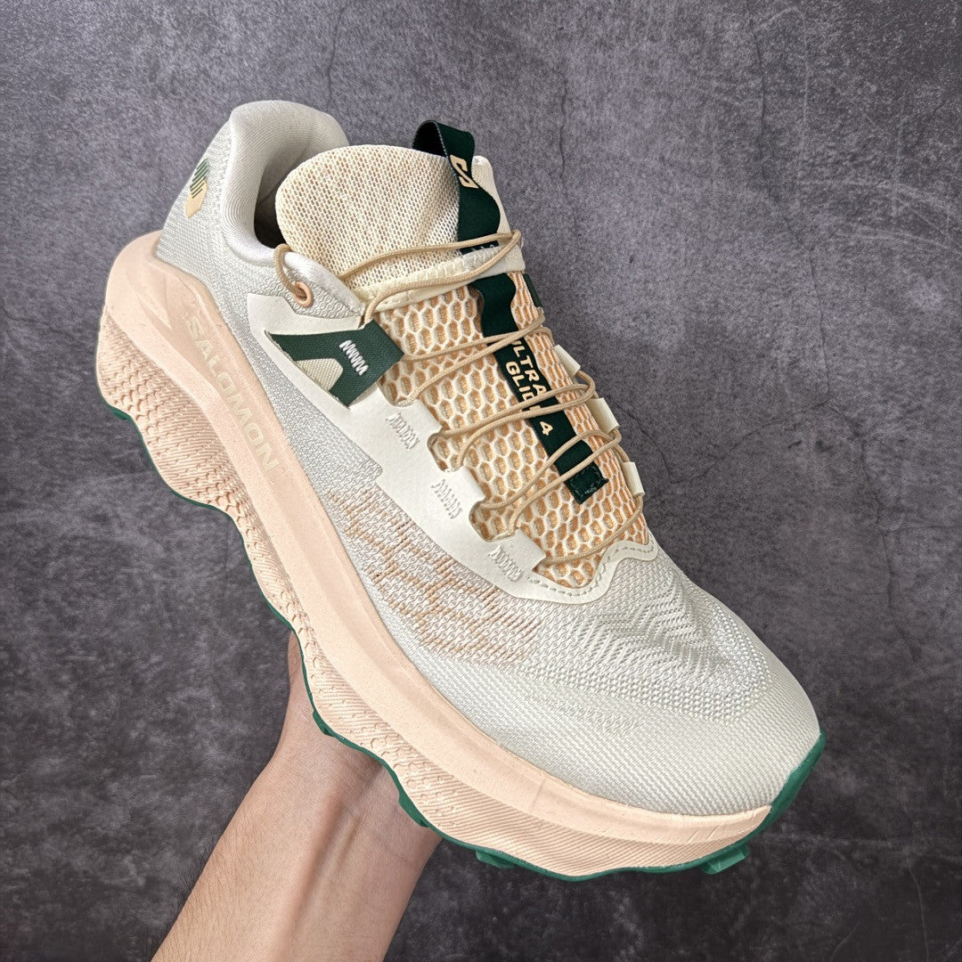 Salomon ULTRA GLIDE 4 Unisex Trail Running Shoes Cream/Sage Green