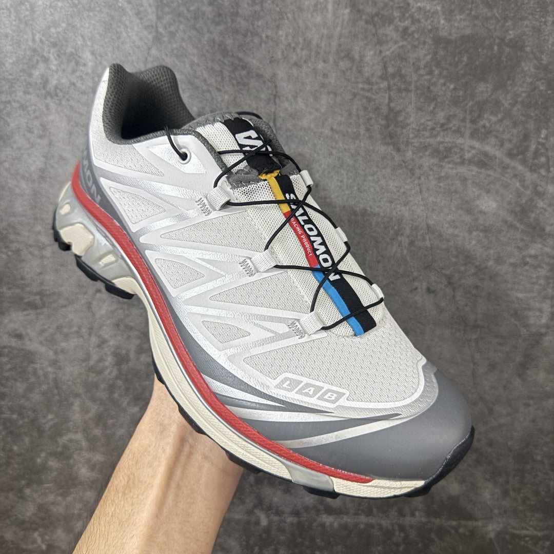 Salomon XT-6 LAB Outdoor Sneakers Trail Running Shoes Unisex White/Grey/Red