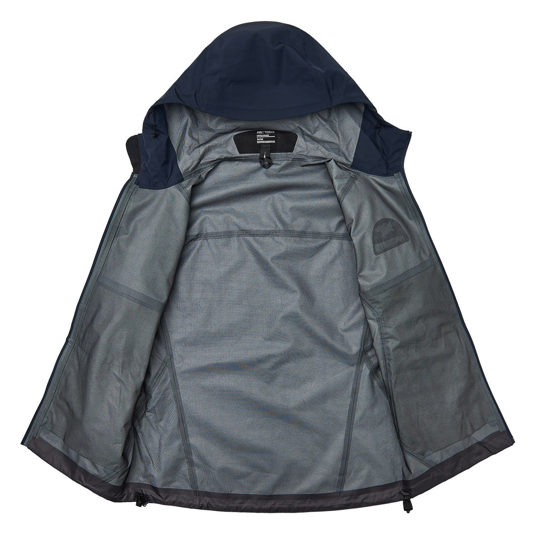 Arc teryx LT BETA Waterproof Hard Shell Hooded Jacket for Skiing Hiking Outdoor Unisex Black Sapphire