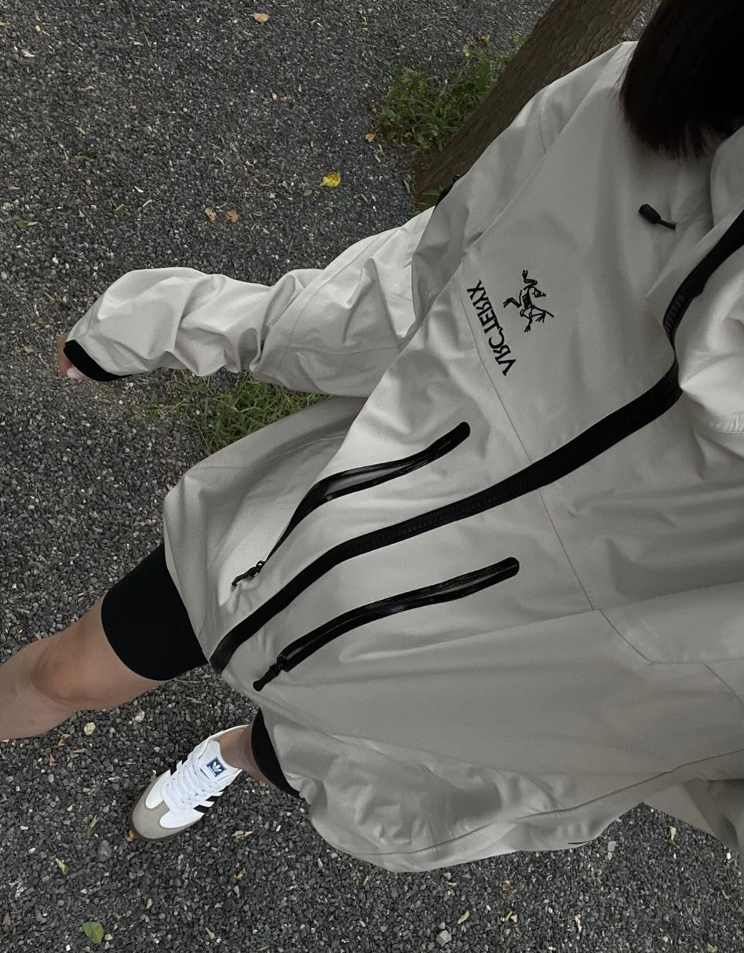 Arc'teryx Alpha SV Gen 6 Waterproof Hard Shell Hooded Jacket for Skiing Hiking Outdoor Unisex White