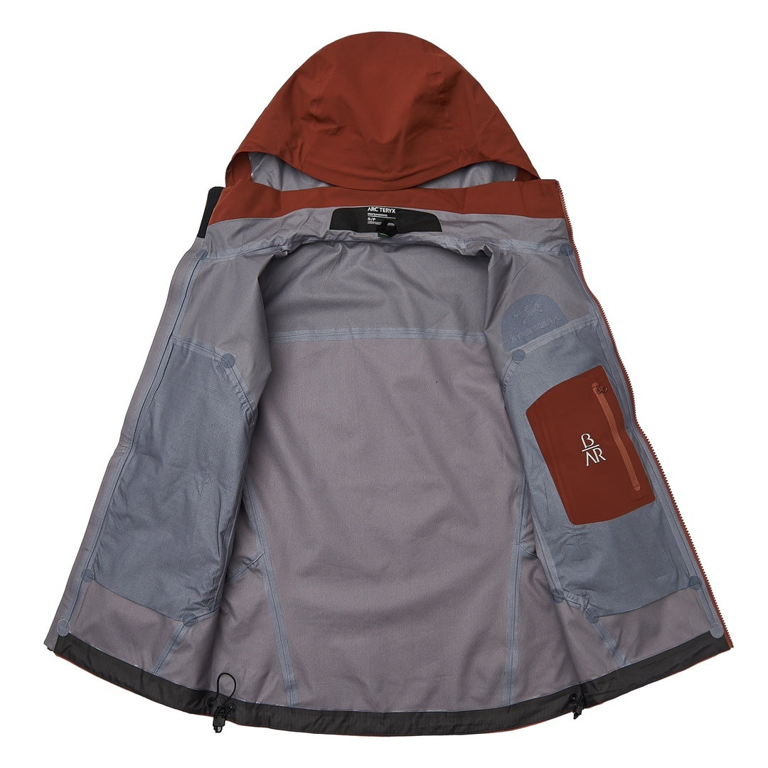 ARC TERYX AR Waterproof & Windproof Outdoor Jacket Shell Jacket Unisex Terracotta Two-Tone