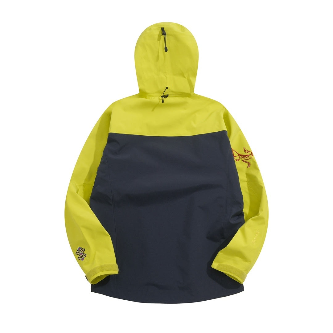 Alpha SV Style Lunar New Year Limited Edition Hooded Waterproof Jacket Unisex – Lemon Yellow & Navy Black