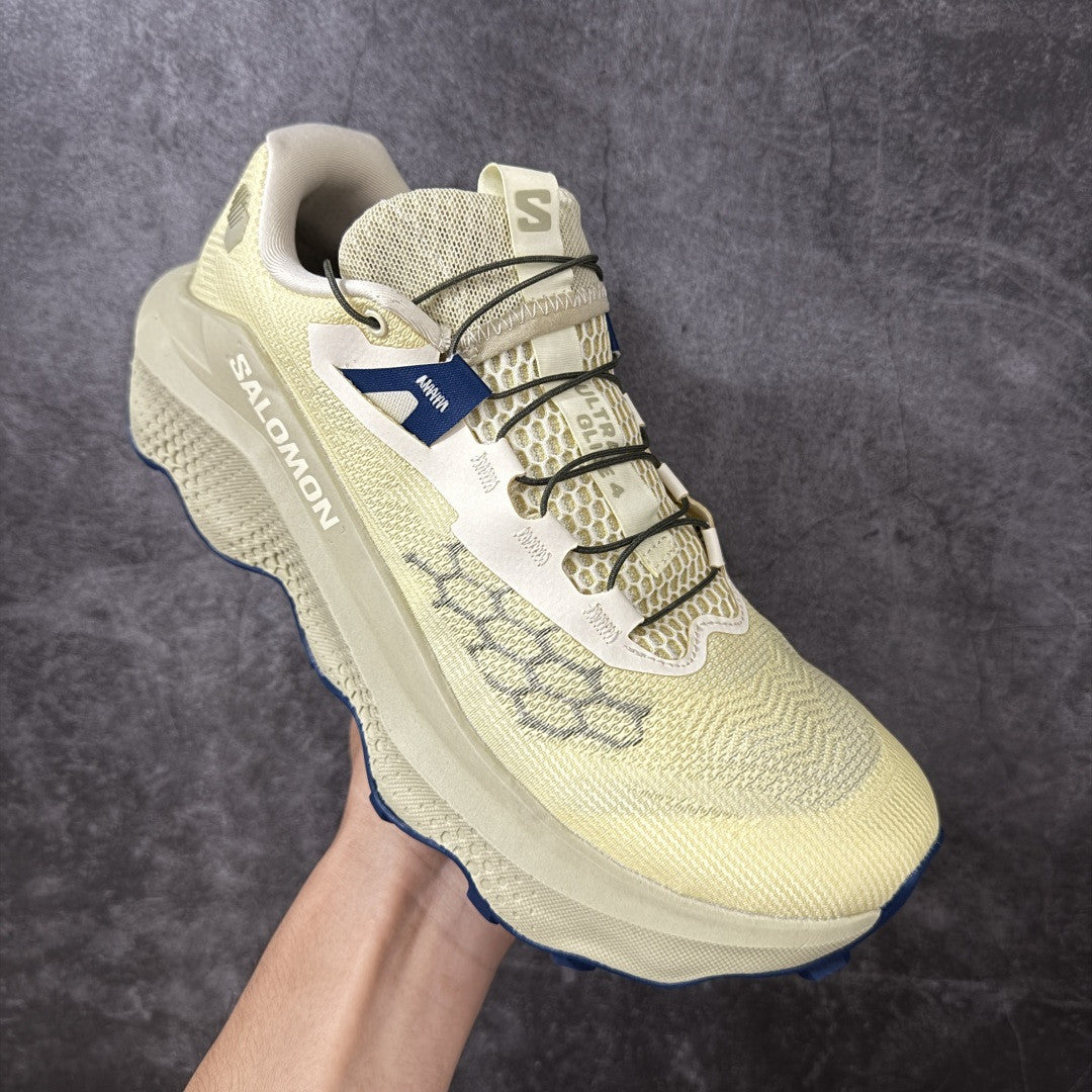 Salomon ULTRA GLIDE 4 Unisex Trail Running Shoes Pale yellow/Navy